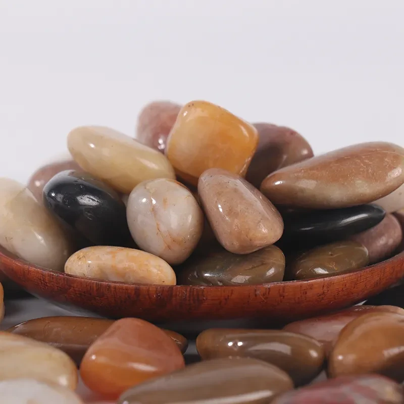 black polished rocks for landscaping