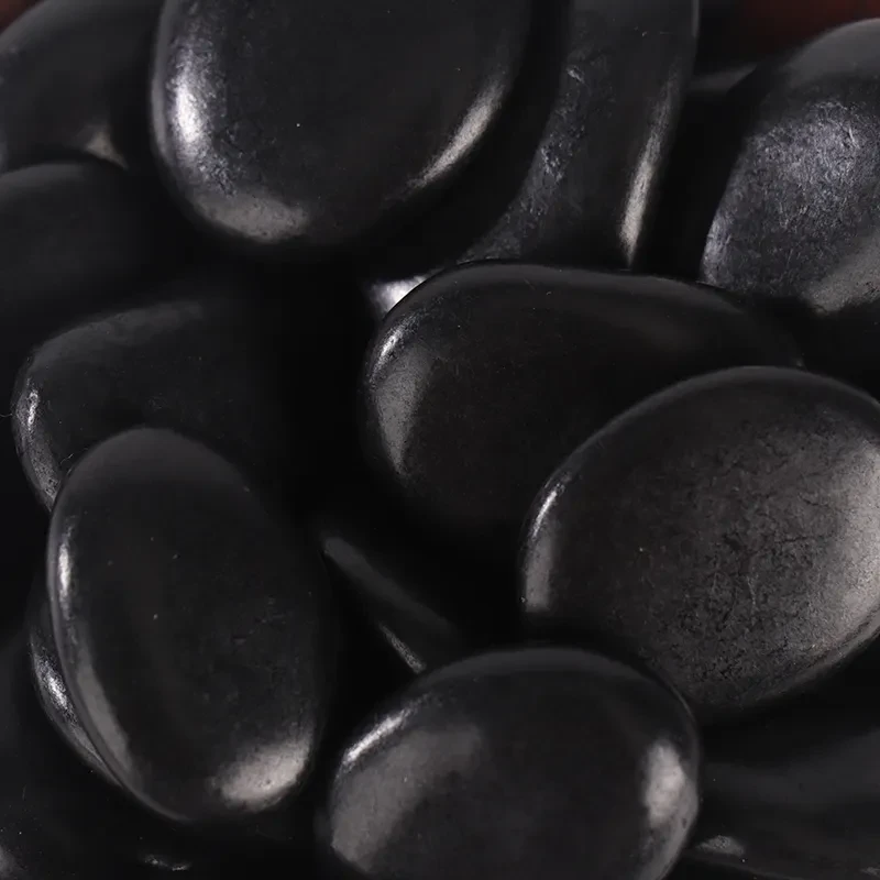 black flat river rocks