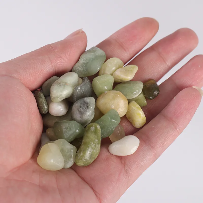 white polished pebbles for garden