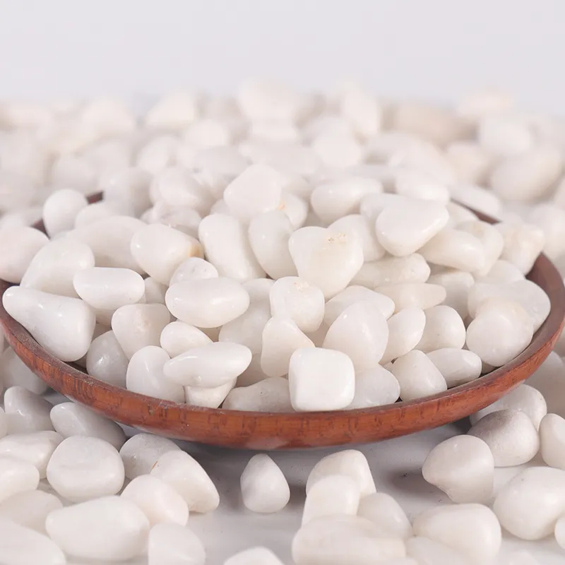 white shiny pebbles